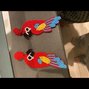Parrot beaded earrings